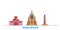 Germany, Karlsruhe line cityscape, flat vector. Travel city landmark, oultine illustration, line world icons