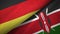 Germany and Kenya two flags textile cloth, fabric texture