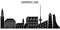 Germany, Kiel architecture vector city skyline, travel cityscape with landmarks, buildings, isolated sights on