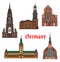 Germany landmarks, Hamburg, Lubeck architecture