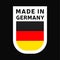 Germany Made in icon. national country flag Stamp sticker. Vector illustration Simple icon with flag