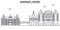 Germany, Mainz architecture line skyline illustration. Linear vector cityscape with famous landmarks, city sights