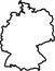 Germany map contour