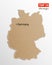 Germany map on craft paper texture. Template for infographics. Creative travel and business concept