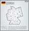 Germany map in geometric polygonal style. Polygonal abstract world map.