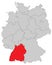 Germany - Map of Germany - `Baden Wurttemberg` high detailed