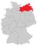 Germany - Map of Germany - `Mecklenburg Vorpommern` - high detailed