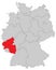 Germany - Map of Germany - `Rheinland Pfalz` - high detailed