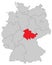 Germany - Map of Germany - `Thuringen` - high detailed