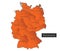 Germany map Orange separate individual