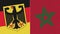 Germany and Morocco Flag - Fabric Texture