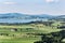 Germany, Munich - September 06, 2013. View of the Bavarian rural valley from above. German lakes from above. Rural landscape in