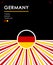 Germany Nation Patriotic theme vector illustration, German Flag colors.