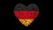 Germany National Day. German Unity Day. October 3. Heart animation with alpha matte. Flowers forming heart shape.