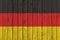 Germany national flag on old wood background