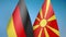 Germany and North Macedonia two flags