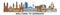 Germany outline skyline, german flat thin line icons, landmarks, illustrations. Germany cityscape, german travel city