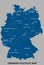 Germany political map divide by state colorful outline simplicity style