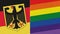 Germany and Pride Day Flag - Fabric Texture