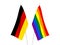 Germany and Rainbow gay pride flags