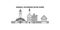 Germany, Rothenburg Ob Der Tauber city skyline isolated vector illustration, icons