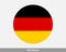 Germany Round Circle Flag. German Circular Button Banner Icon. Deutschland EPS Vector
