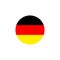 Germany round flag icon. National German circular flag vector illustration