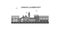 Germany, Saarbrucken city skyline isolated vector illustration, icons