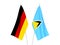 Germany and Saint Lucia flags