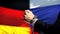 Germany sanctions Russia, chained arms, political or economic conflict, ban