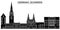 Germany, Schwerin architecture vector city skyline, travel cityscape with landmarks, buildings, isolated sights on