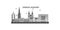 Germany, Schwerin city skyline isolated vector illustration, icons