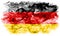 Germany smoke flag on a white background