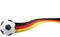 Germany soccer football. 3d render football ball germany