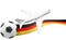 Germany soccer football travel. 3d render football ball germany