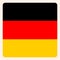 Germany square flag button, social media communication sign,