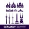 Germany travel destination grand vector illustration.