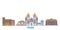 Germany, Trier line cityscape, flat vector. Travel city landmark, oultine illustration, line world icons