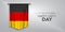 Germany unity day greeting card, banner, vector illustration