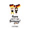 Germany Unity Day greeting card. Happy Unity Day Germany, October 3