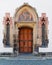 Germany, vintage wooden brown door