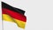 Germany waving flag animation on flagpole.