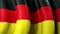 Germany waving flag for banner design. Germany flag animated background. German holiday design. Seamless loop