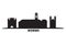 Germany, Worms city skyline isolated vector illustration. Germany, Worms travel black cityscape