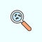 germs, lab research color vector icon, vector illustration