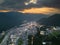 Gero, Gifu, Japan from the Mountains at Dusk