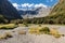 Gertrude Valley with Gertrude Saddle Track in Fiordland National Park, New Zealand