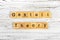 gestalt theory word made with wooden blocks concept