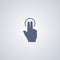 Gesture click with two fingers, vector best flat icon