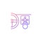 Gesture control technology gradient linear vector icon